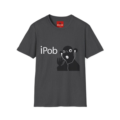 iPob Funny Graphic T-Shirt — Cute Earbud Face Tech Tee