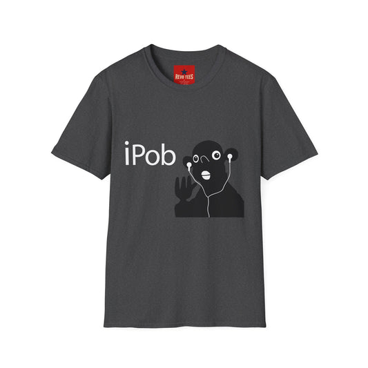 iPob Funny Graphic T-Shirt — Cute Earbud Face Tech Tee