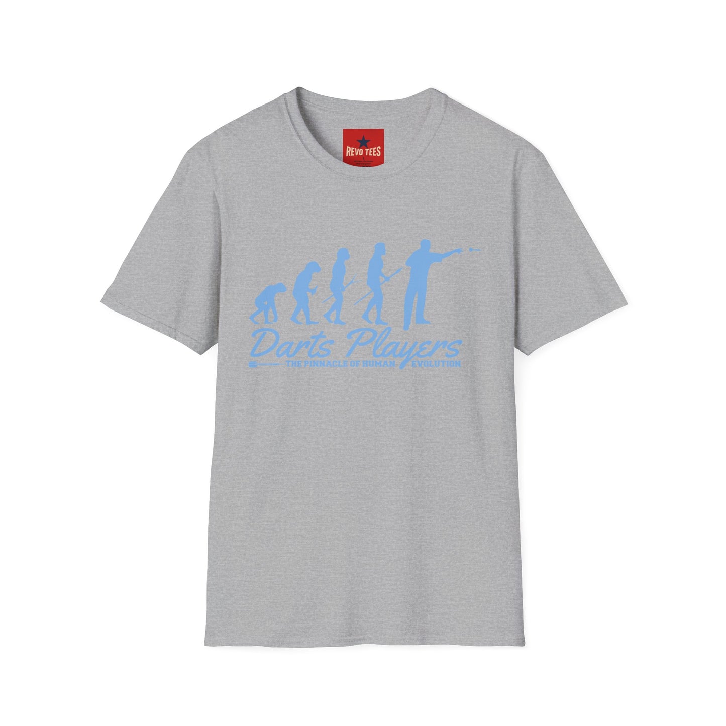 Darts Players Evolution T-Shirt — Funny Darting Evolution Graphic Tee for Players & Fans