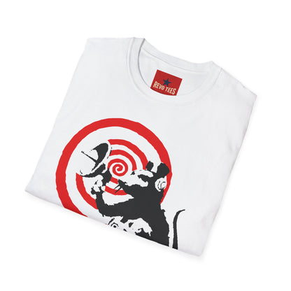 Banksy-Style Rat Target T-Shirt — Street Art Graphic Tee