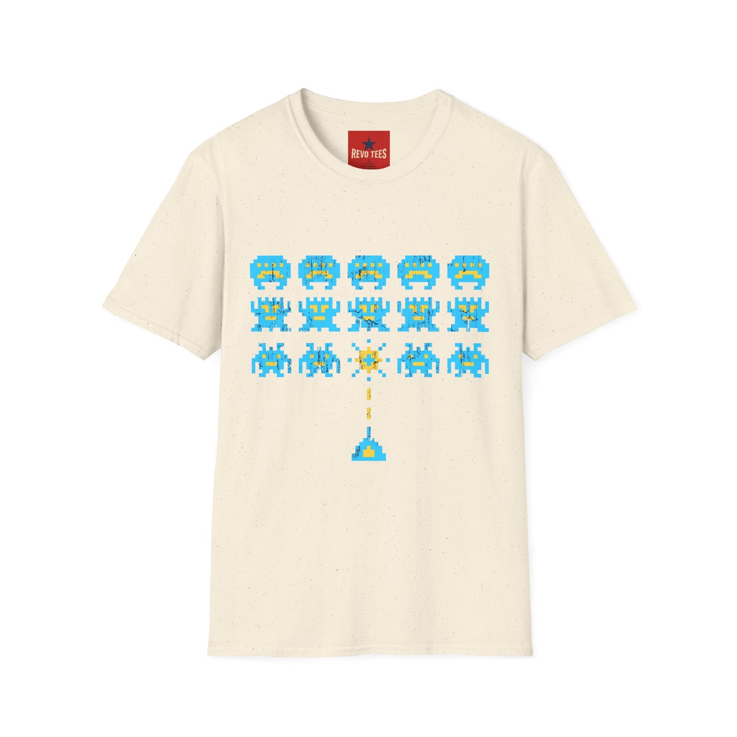 Retro Pixel Space Invaders T-Shirt — Vintage Arcade Gaming Tee