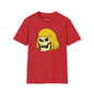 Skull with Blonde Hair T‑Shirt — Retro Punk Skull Graphic Tee
