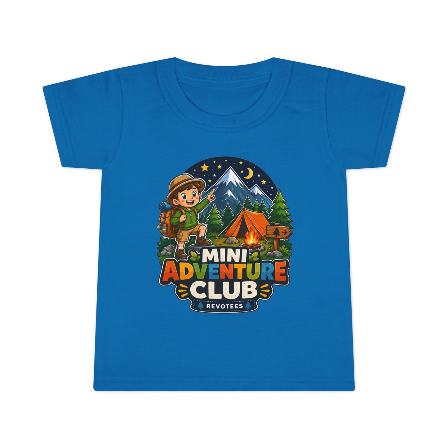 Mini Adventure Club Toddler T‑Shirt — Cute Kids Camping Graphic Tee