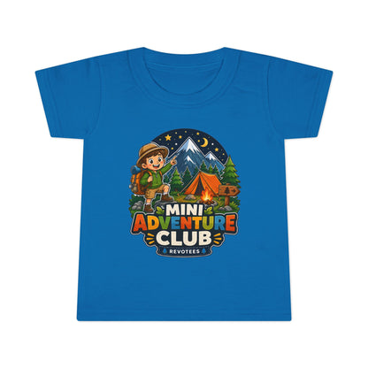 Mini Adventure Club Toddler T‑Shirt — Cute Kids Camping Graphic Tee