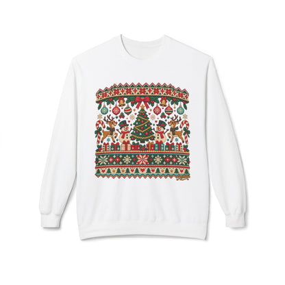 REVOTEES Christmas Tree Holiday Ugly Sweater Crewneck Sweatshirt