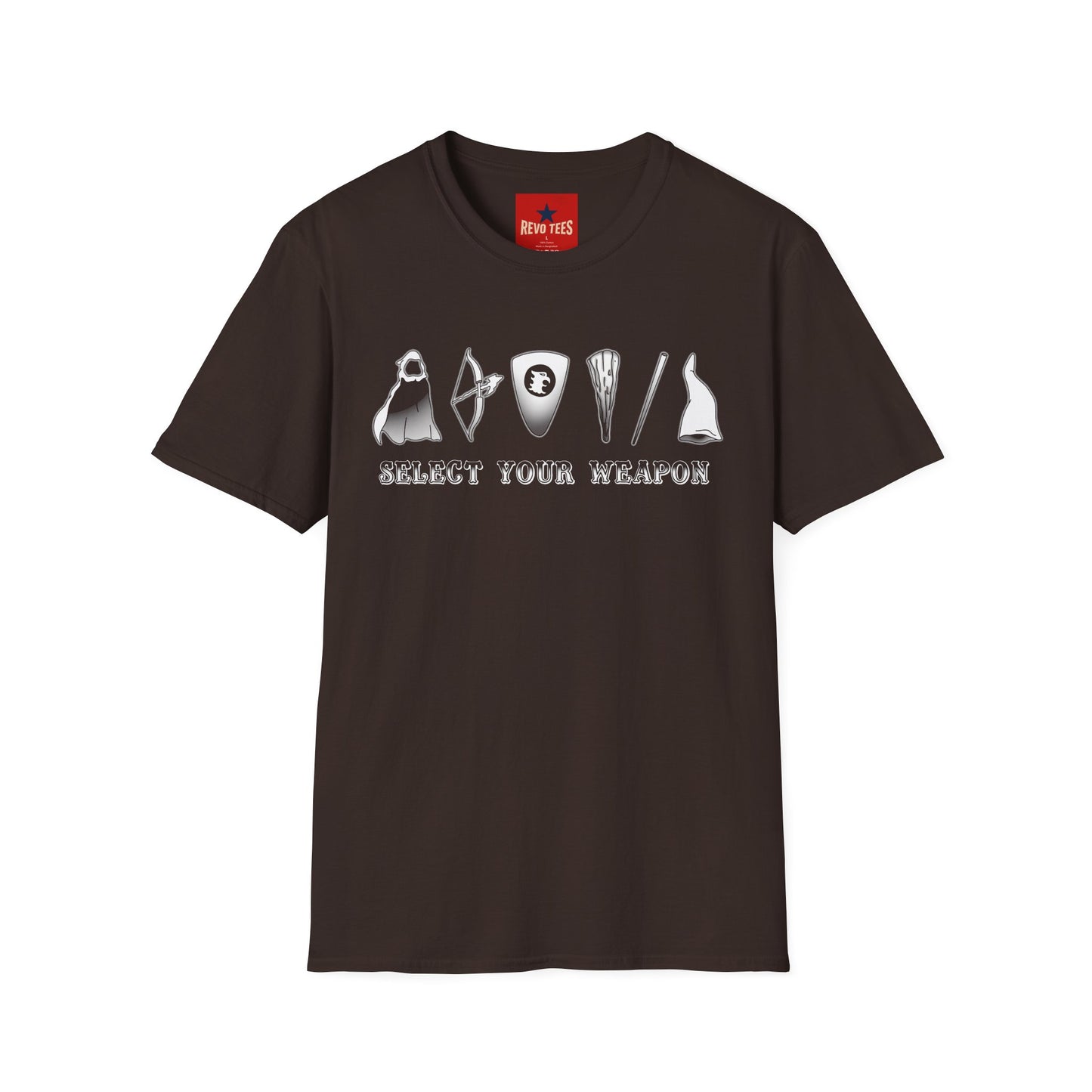 T-Shirt — "Select Your Weapon" Archery & Hunting Gear Graphic Tee