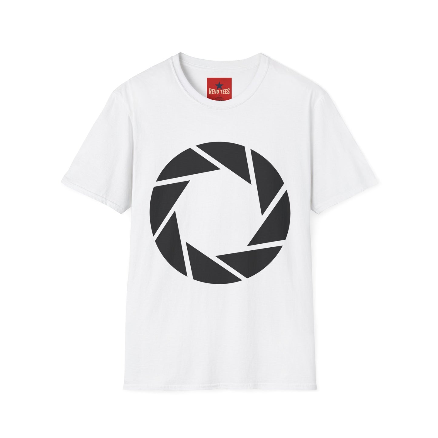 Camera Aperture Logo T-Shirt — Minimal Photographer Tee