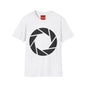 Camera Aperture Logo T-Shirt — Minimal Photographer Tee