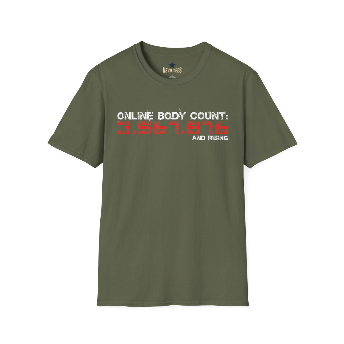 Revotees Online Body Count Unisex Softstyle T-Shirt - alternate view 4