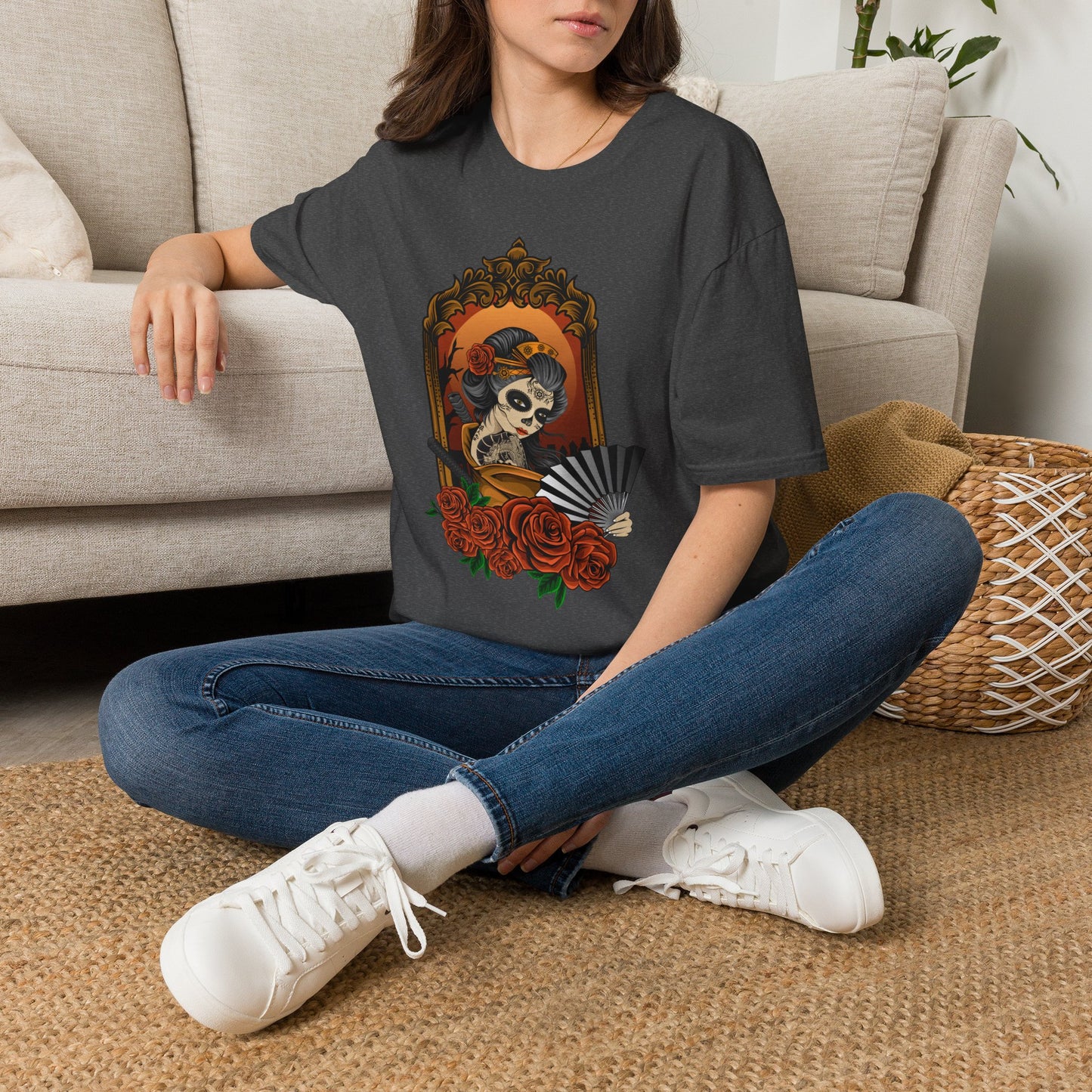 Day of the Dead Sugar Skull Tee — Vintage Floral Calavera T-Shirt