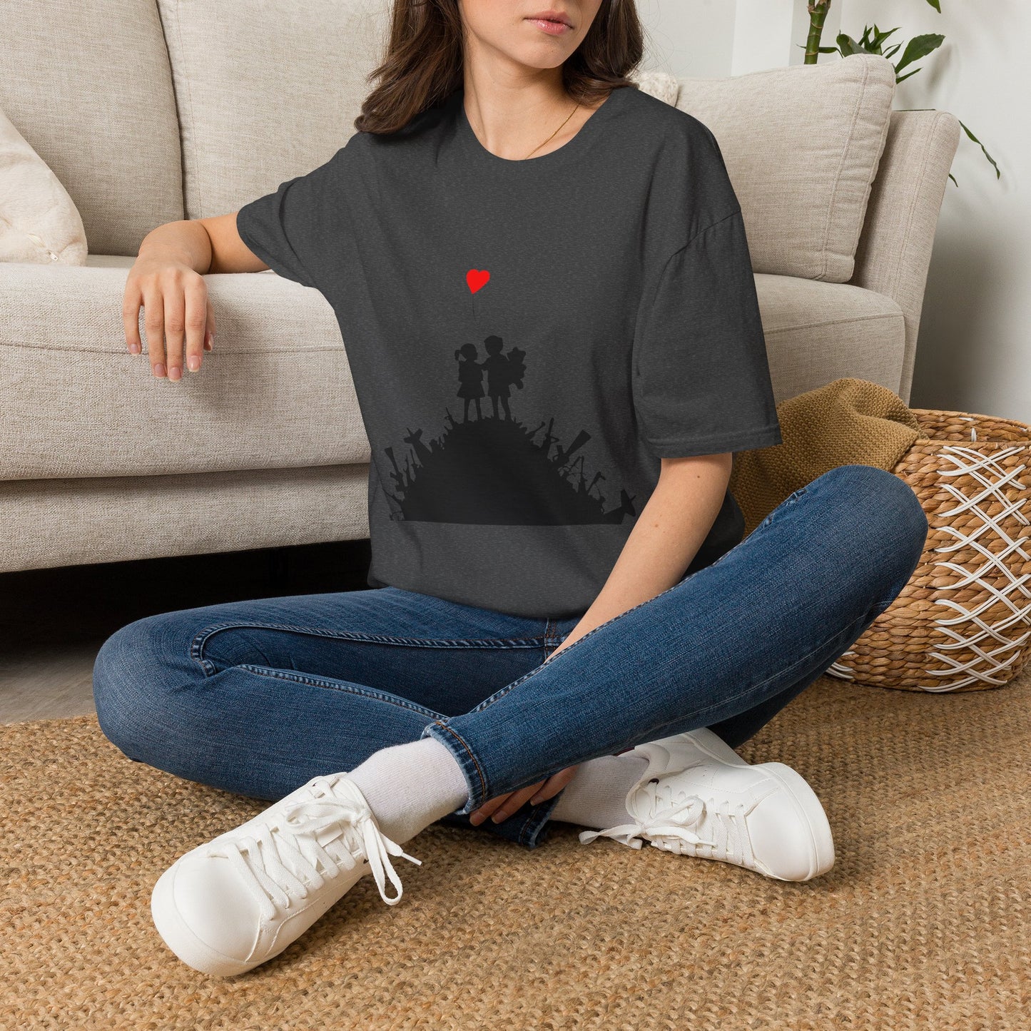 Banksy Boy & Girl - Unisex Softstyle T-Shirt