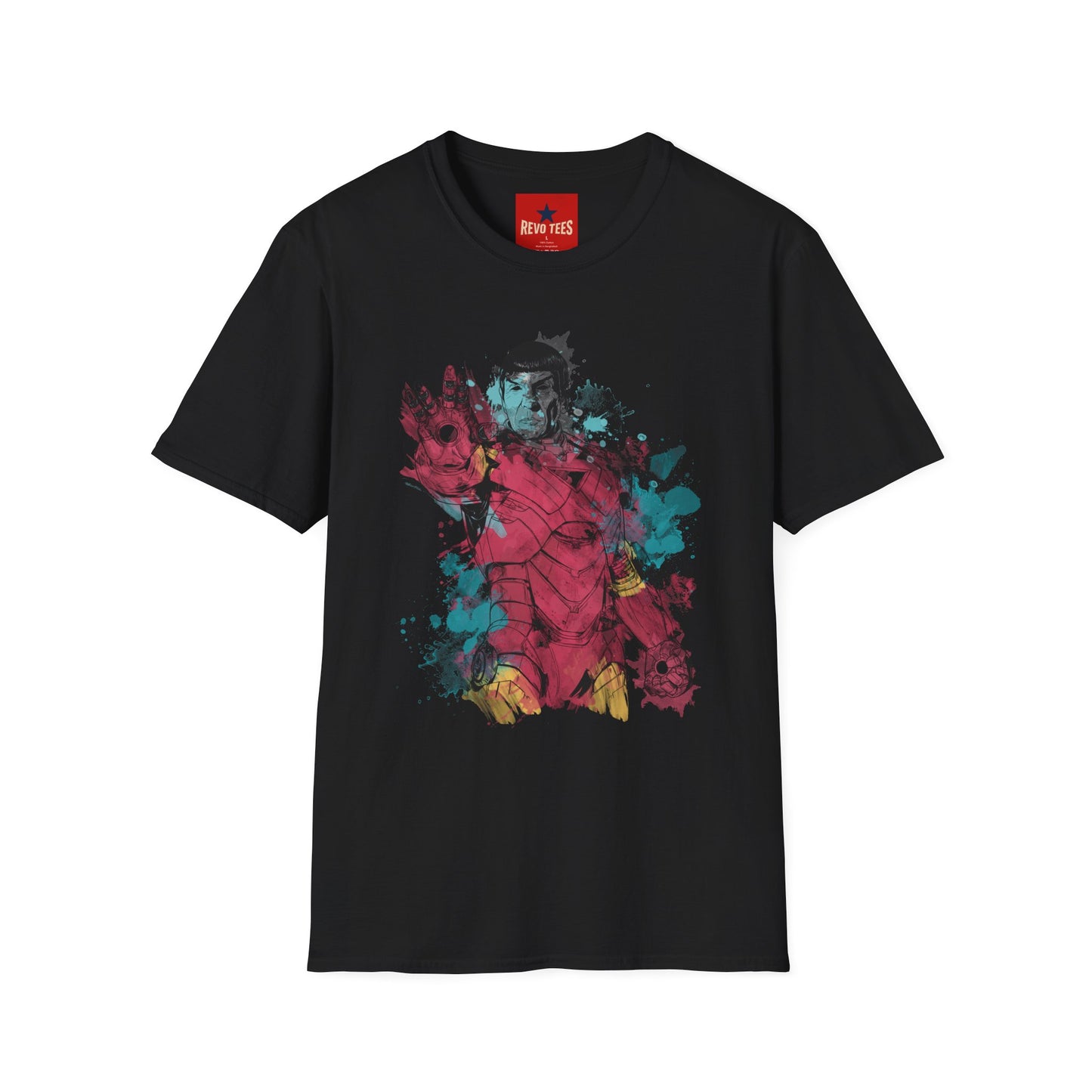 Retro Space Pilot T-Shirt — Watercolor Sci‑Fi Illustration