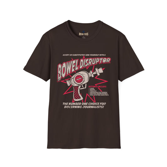 Revotees Bowel Disruptor Funny Medical Gut Health Graphic for Nurses Journalists T-Shirt - alternate view 2