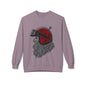 Santa the Bearded Rider  – Red Helmet Moto Crewneck Sweatshirt