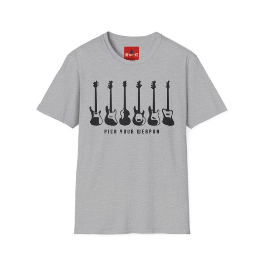 Pick Your Weapon Bass Guitars - Unisex Softstyle T-Shirt