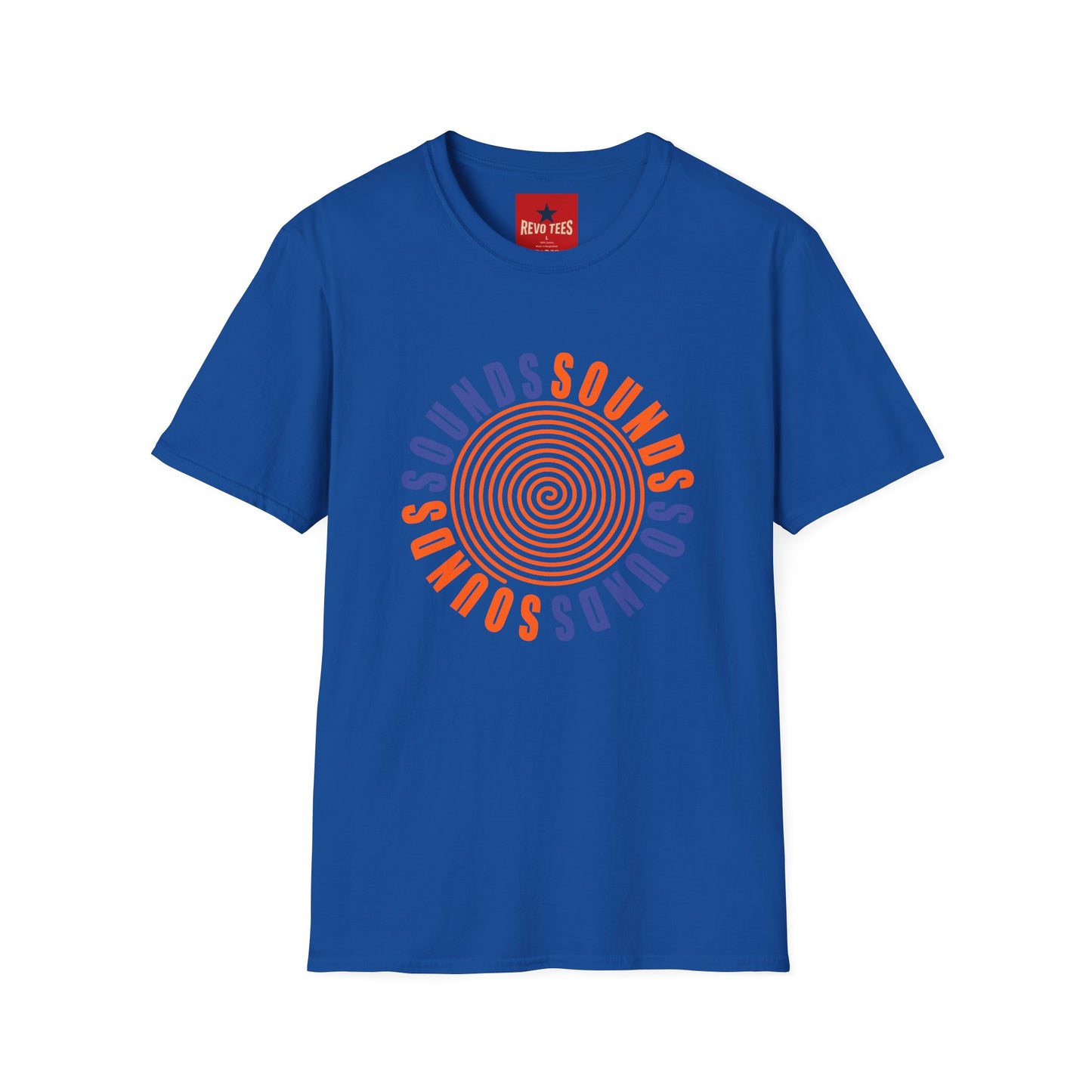 Spiral 'SOUNDS' Graphic T-Shirt — Retro Psychedelic Music Tee