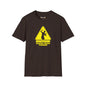 Revotees Caution Throwing Shapes Unisex Softstyle T-Shirt - alternate view 3