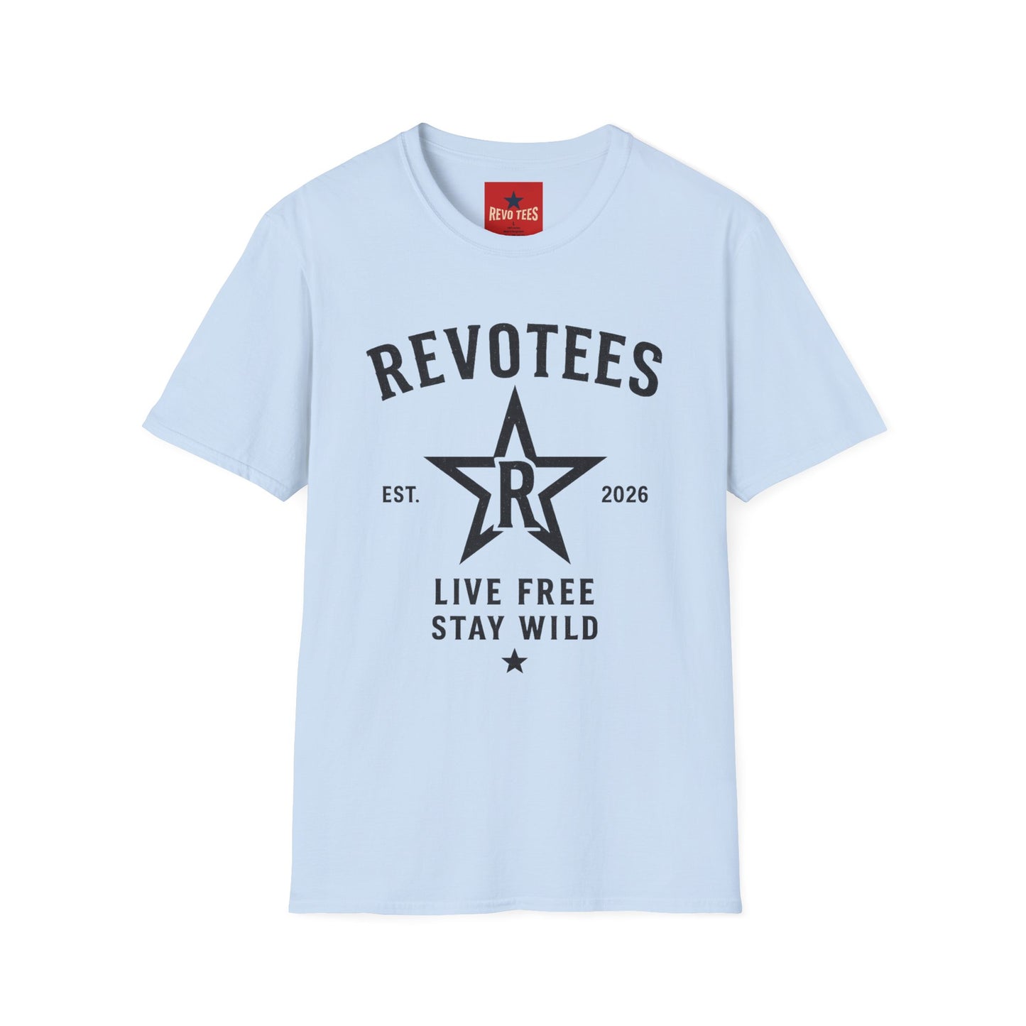 Revotees Graphic T-Shirt — "Revotees" Star Logo Tee (Est. 2026)