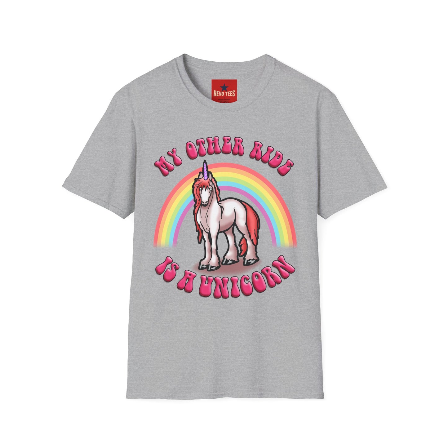 Unicorn Rainbow T‑Shirt — “My Other Ride Is A Unicorn” Retro Graphic Tee