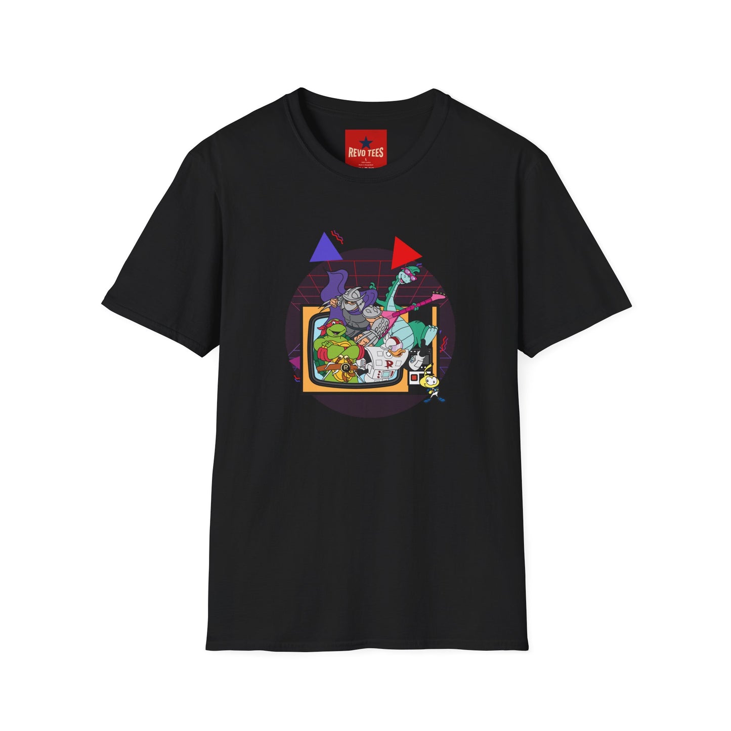 Retro Arcade Turtle Band T-Shirt — 'Rock On' Cartoon Gaming Tee
