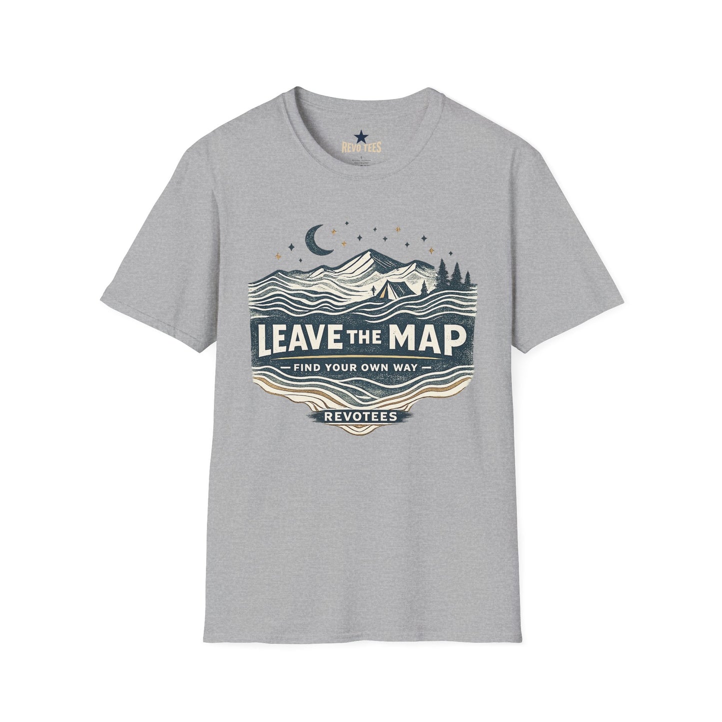 REVOTEES Leave the Map Graphic T-Shirt — Adventure Mountains Outdoor Tee