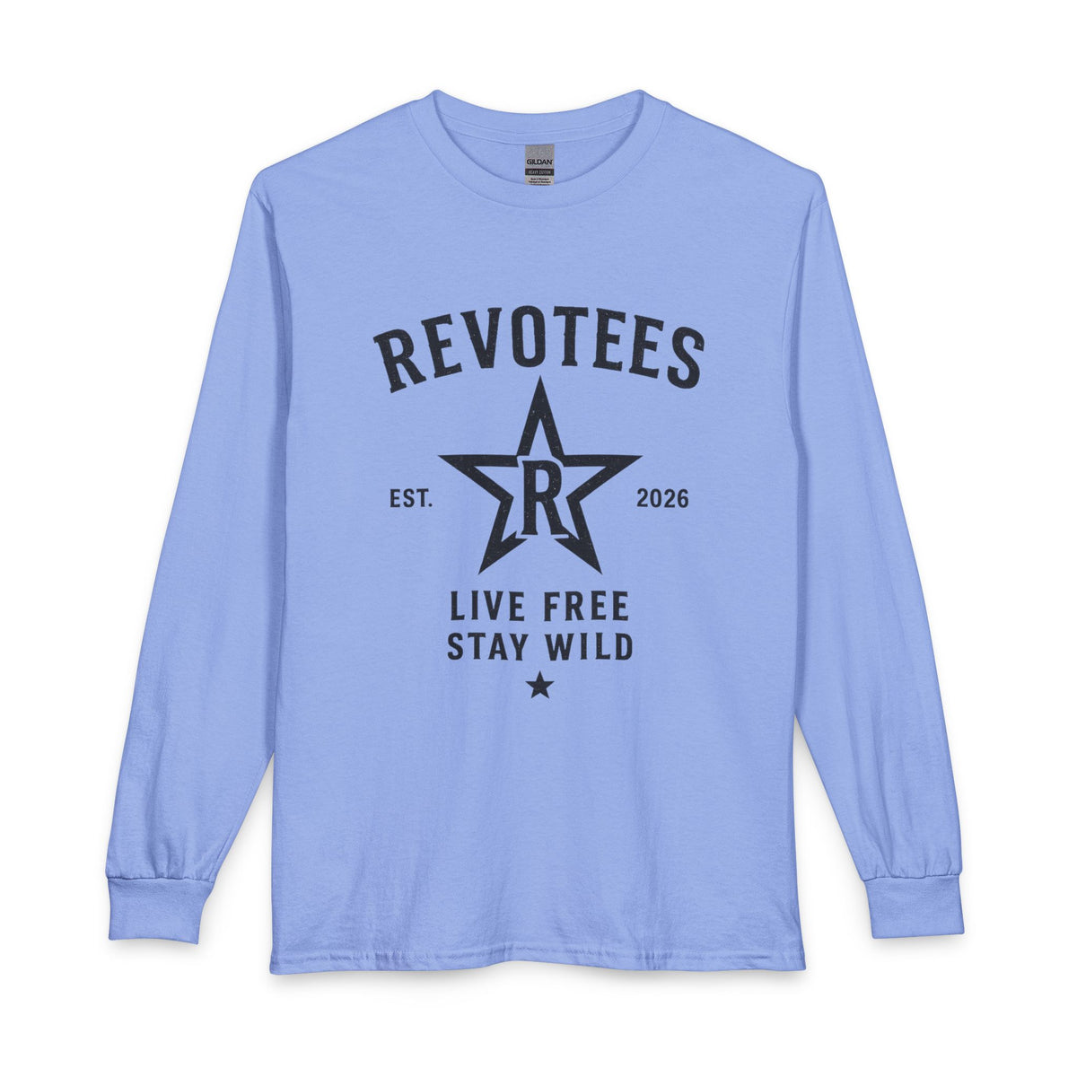Revotees Star Long-Sleeve Live Free Stay Wild Casual Graphic Shirt T-Shirt - alternate view 5