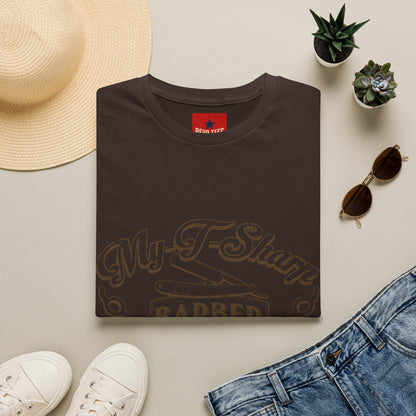 Barber Shop Graphic T‑Shirt — 'My T‑Shirt Barber Shop' Vintage Logo Tee