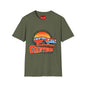 Classic Station Wagon Simpsons Sunset T‑Shirt — “Camping” Vintage Car Graphic