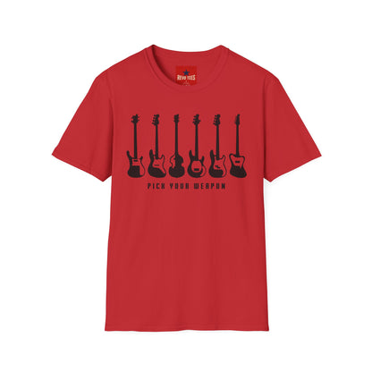 Pick Your Weapon Bass Guitars - Unisex Softstyle T-Shirt