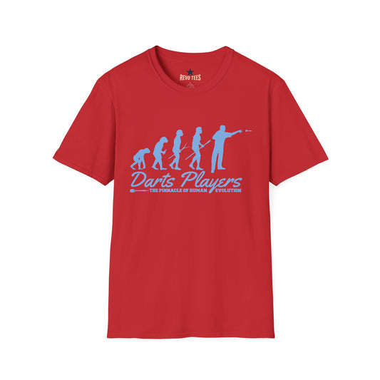 Revotees Darts Players Evolution Funny Darting Evolution Graphic for Players Fans T-Shirt