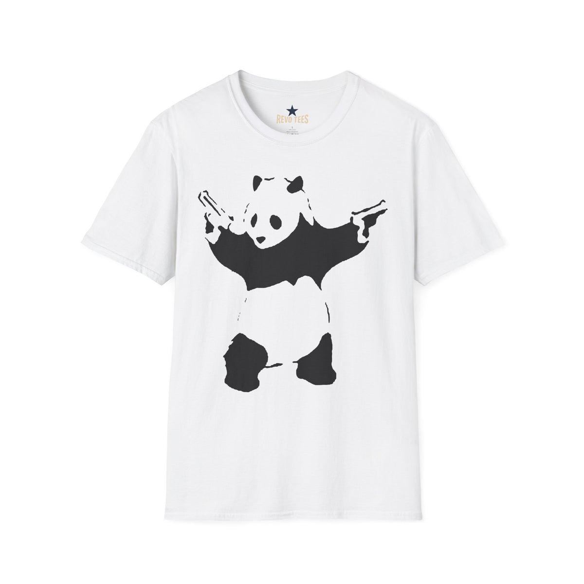 Revotees Banksy Panda Bat Cute Gothic Panda Graphic T-Shirt