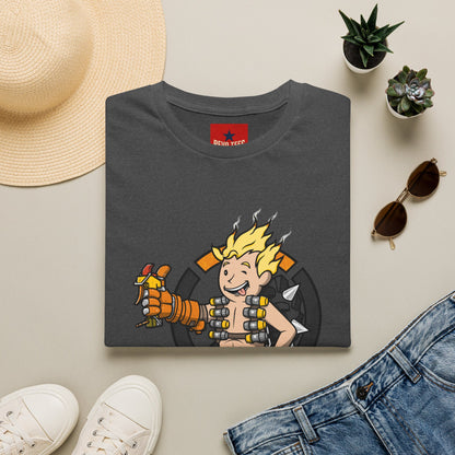 Junkrat-Inspired Gamer Tee — Cartoon Explosive Hero Graphic T-Shirt
