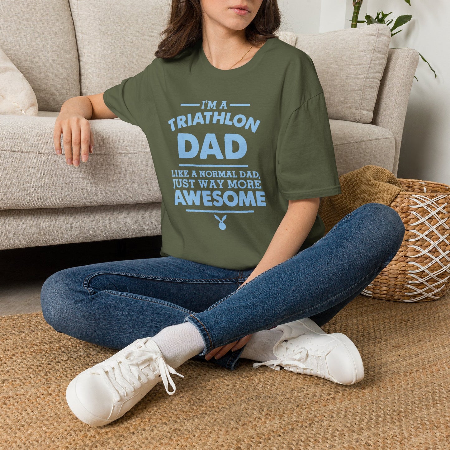 Triathlon Dad T-Shirt — "I'm a Triathlon Dad Like a Normal Dad, Just Way More Awesome"
