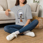 Banky Vintage Bird on Swing T-Shirt — Whimsical Retro Chick Graphic Tee