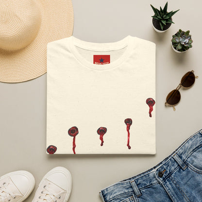 T-Shirt — Minimal Red Drip Eyeballs Graphic Tee