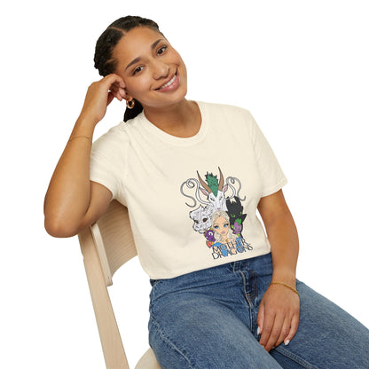 Fantasy Dragon & Beast Portrait T-Shirt — "Daughters of Dragons" Graphic Tee