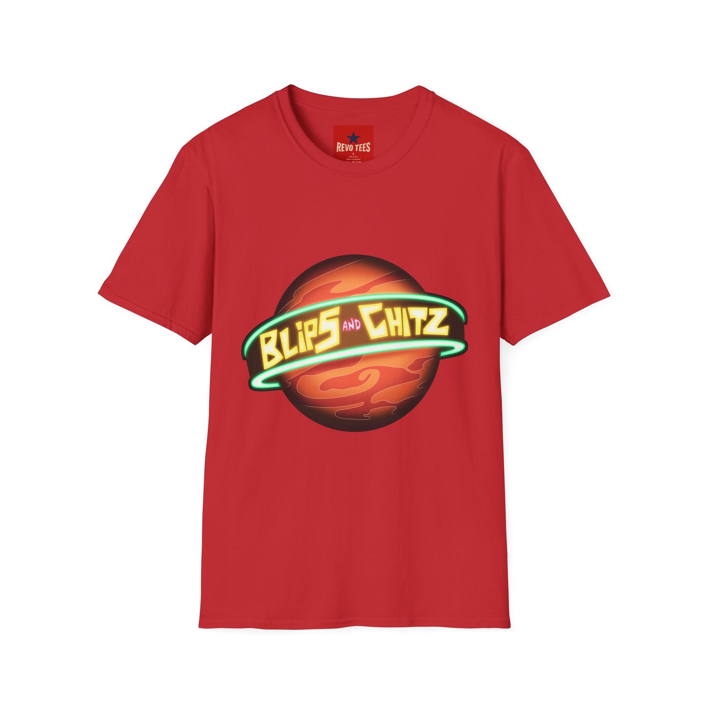 Blips and Chitz Retro Sci‑Fi T-Shirt — Planet Logo Tee