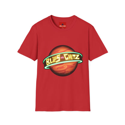 Blips and Chitz Retro Sci‑Fi T-Shirt — Planet Logo Tee