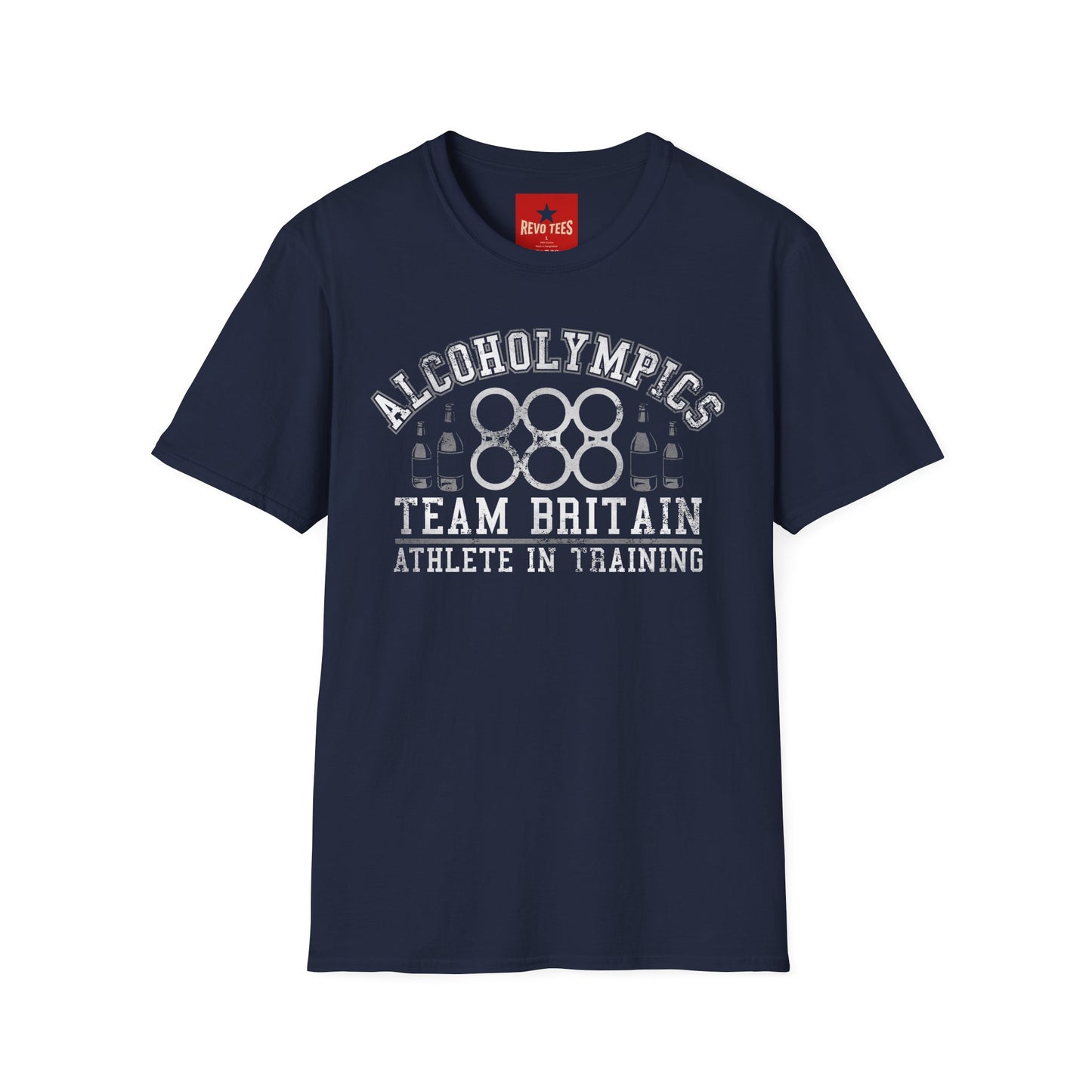 Alcoholympics Team Britain T-Shirt — Funny Drinking Crew Tee