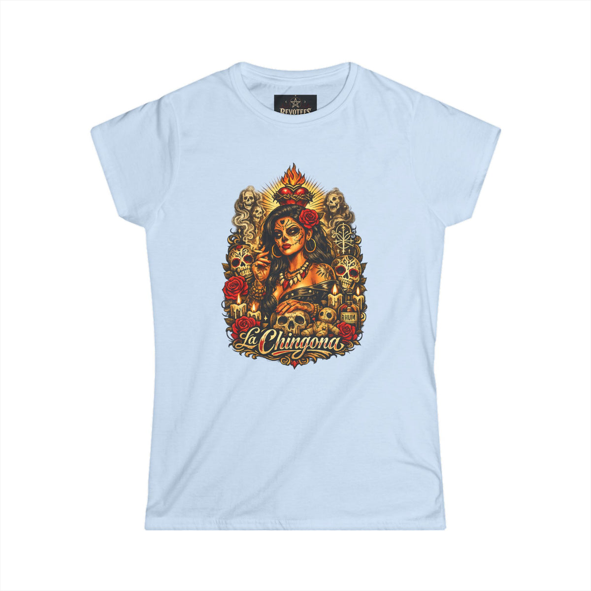 Revotees La Chingona Day of the Dead Sugar Skull T-Shirt - alternate view 9