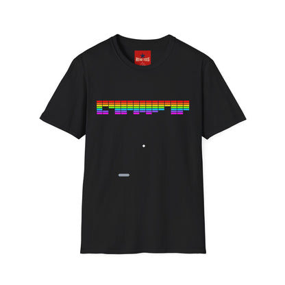 Rainbow Equalizer T-Shirt — Retro Audio Bars Pride Tee