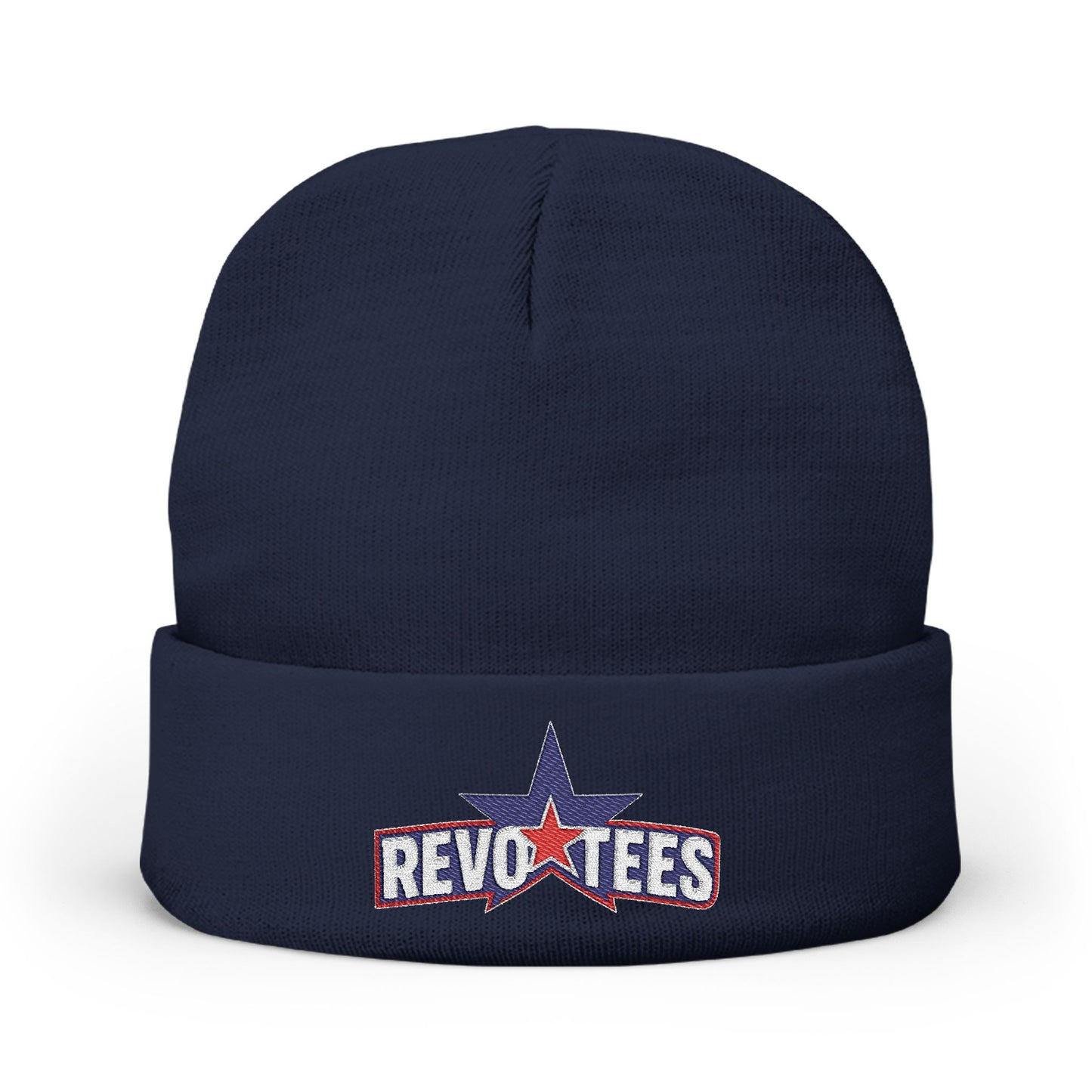 Embroidered 'Revotees' Star Knit Beanie — Patriotic Winter Hat