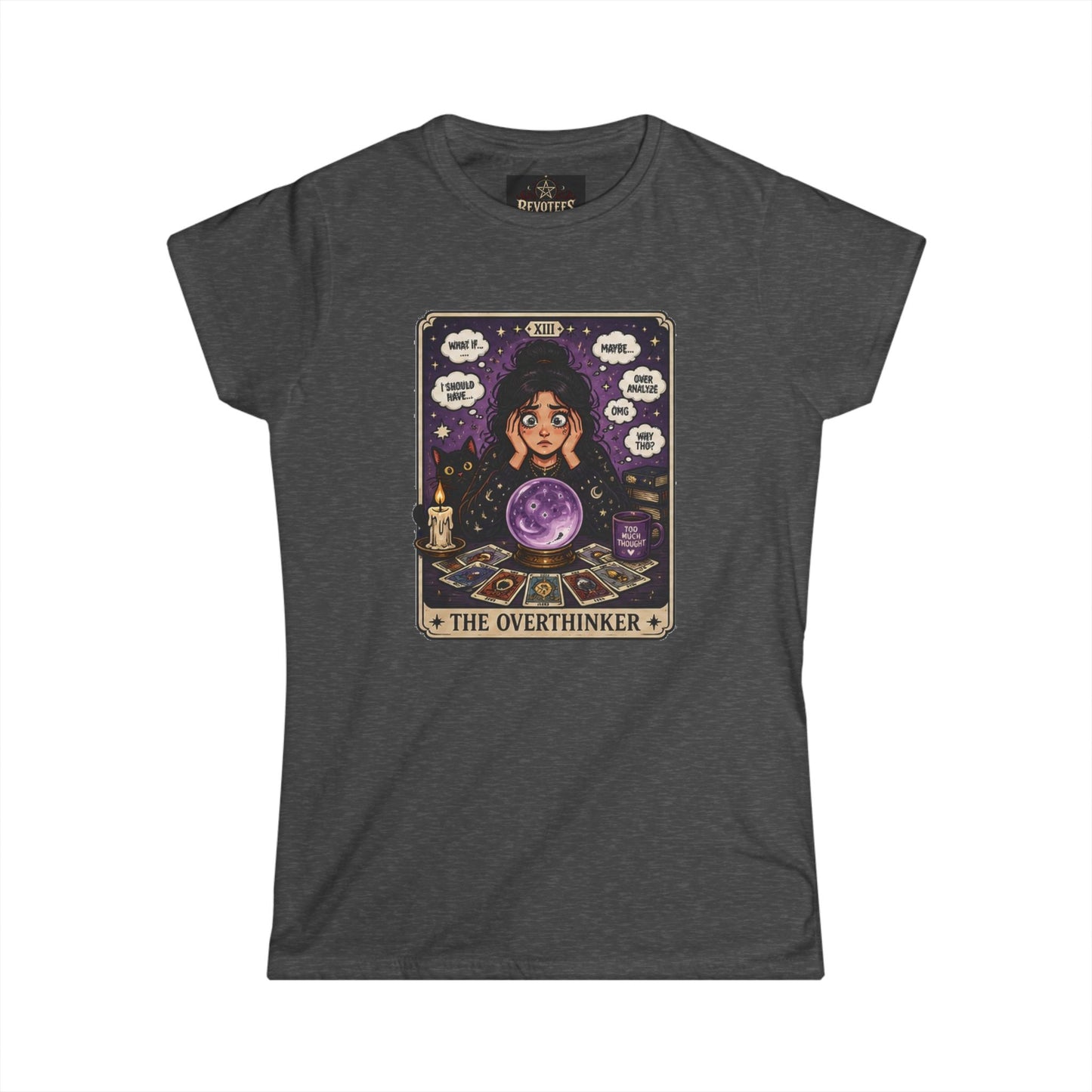 The Overthinker Tarot T‑Shirt — Women's Psychic Crystal Ball Tee