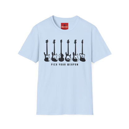 Pick Your Weapon Bass Guitars - Unisex Softstyle T-Shirt