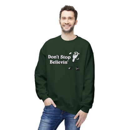 Christmas - 'Don't Stop Believin'' Santa Crewneck Sweatshirt