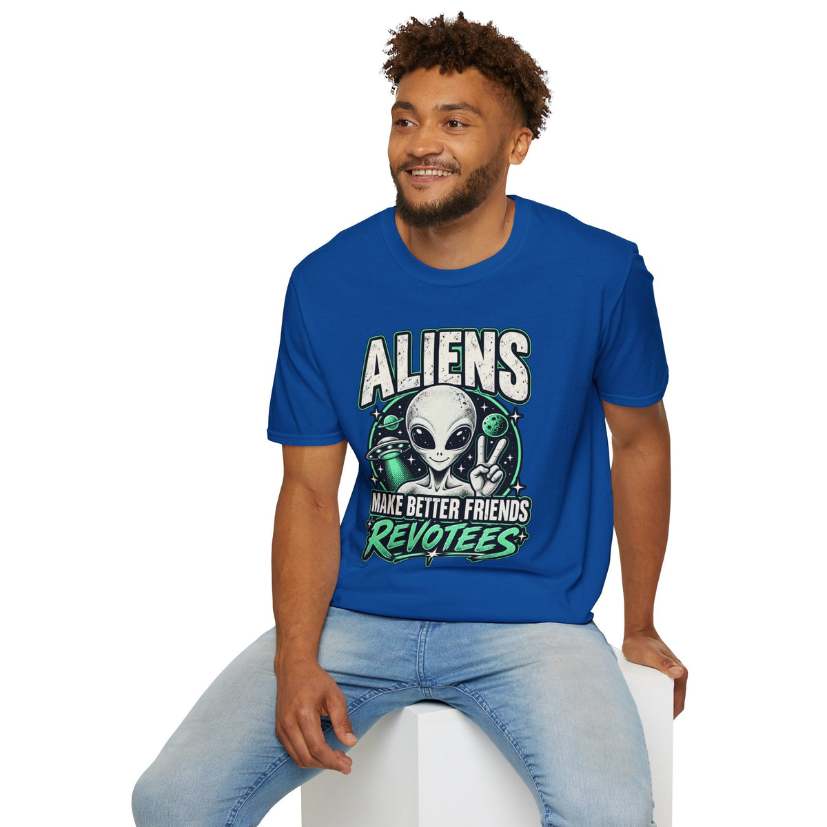 REVOTEES "Aliens Make Better Friends Revotees" Sci‑Fi Tee