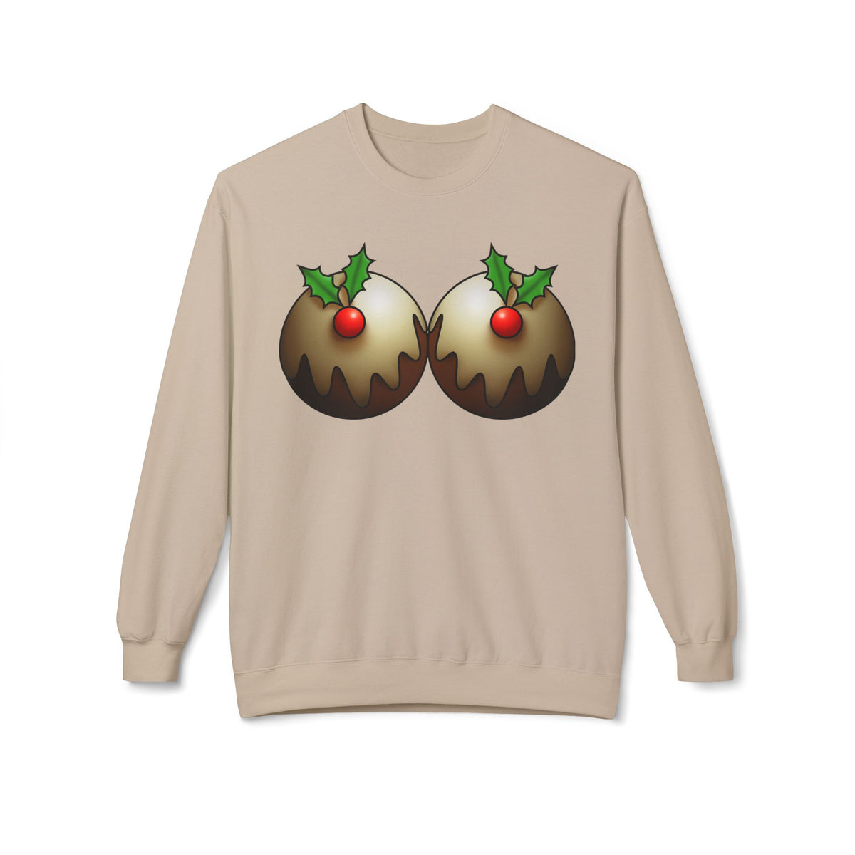 Yule Tidings We'll Twin - Christmas Puddings Crewneck Sweater