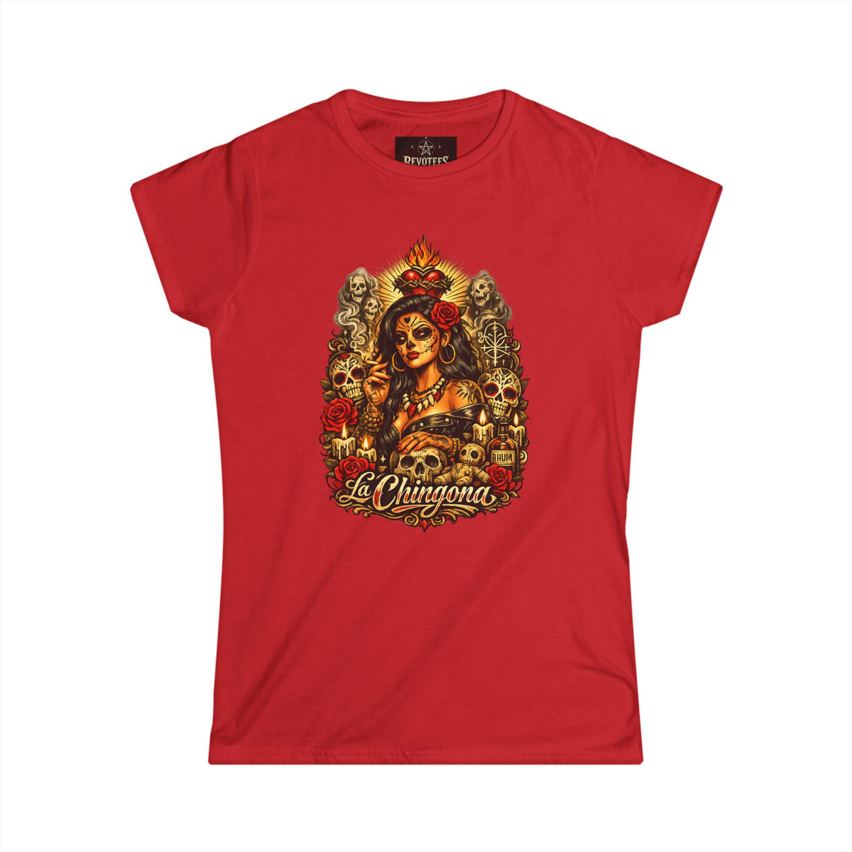 Revotees La Chingona Day of the Dead Sugar Skull T-Shirt - alternate view 15