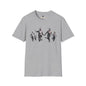Revotees Banksy Vintage Running Figures Graphic T-Shirt - alternate view 2