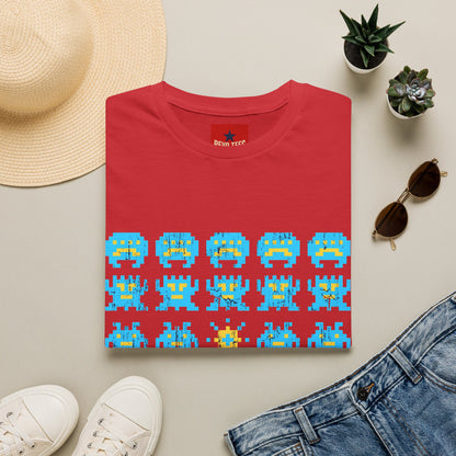 Retro Pixel Space Invaders T-Shirt — Vintage Arcade Gaming Tee